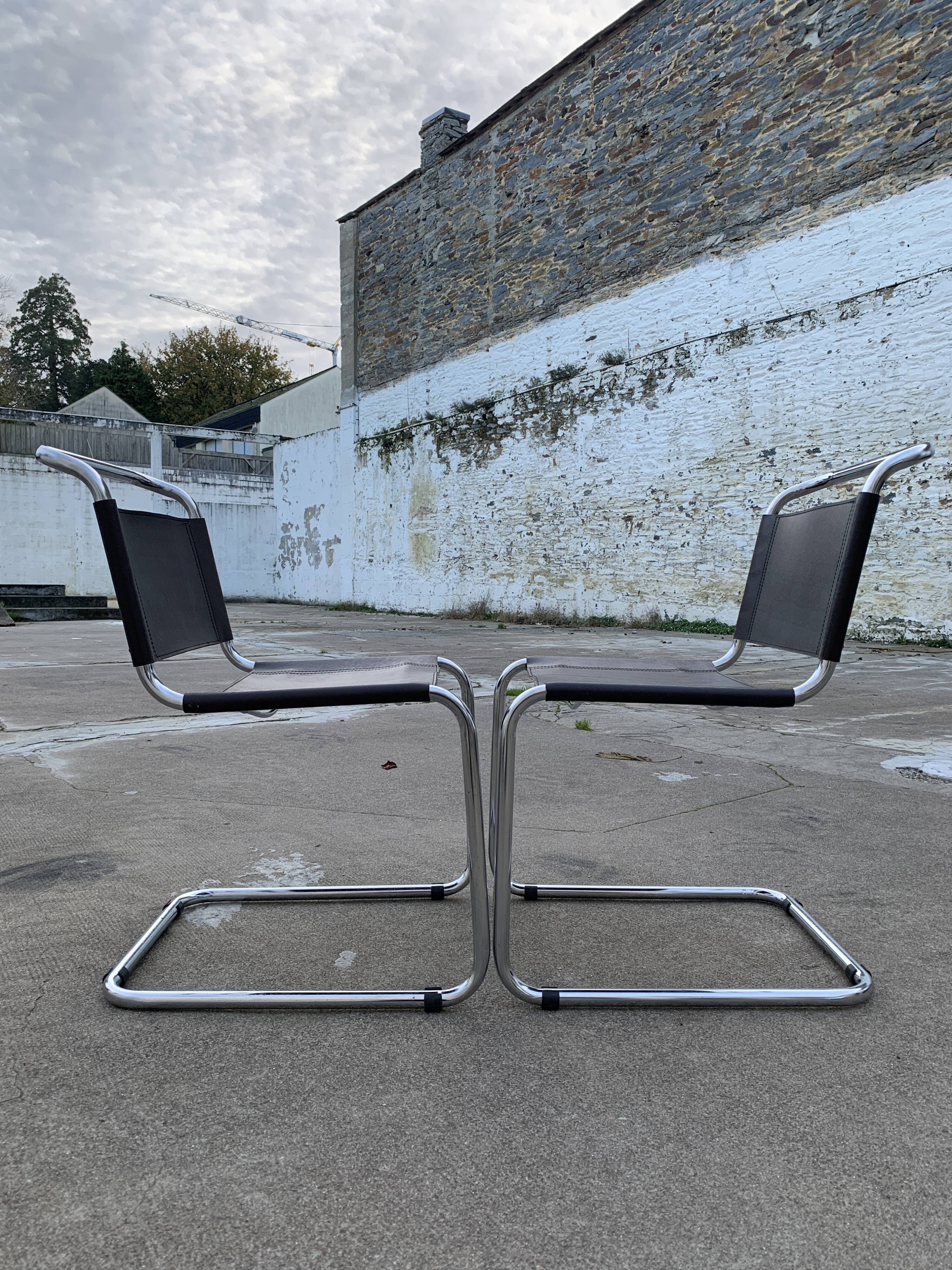 Pair of chairs B33 by Marcel Breuer