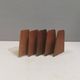 5 vintage bookends from the 1960s, teak with metal feet by Kai Kristiansen