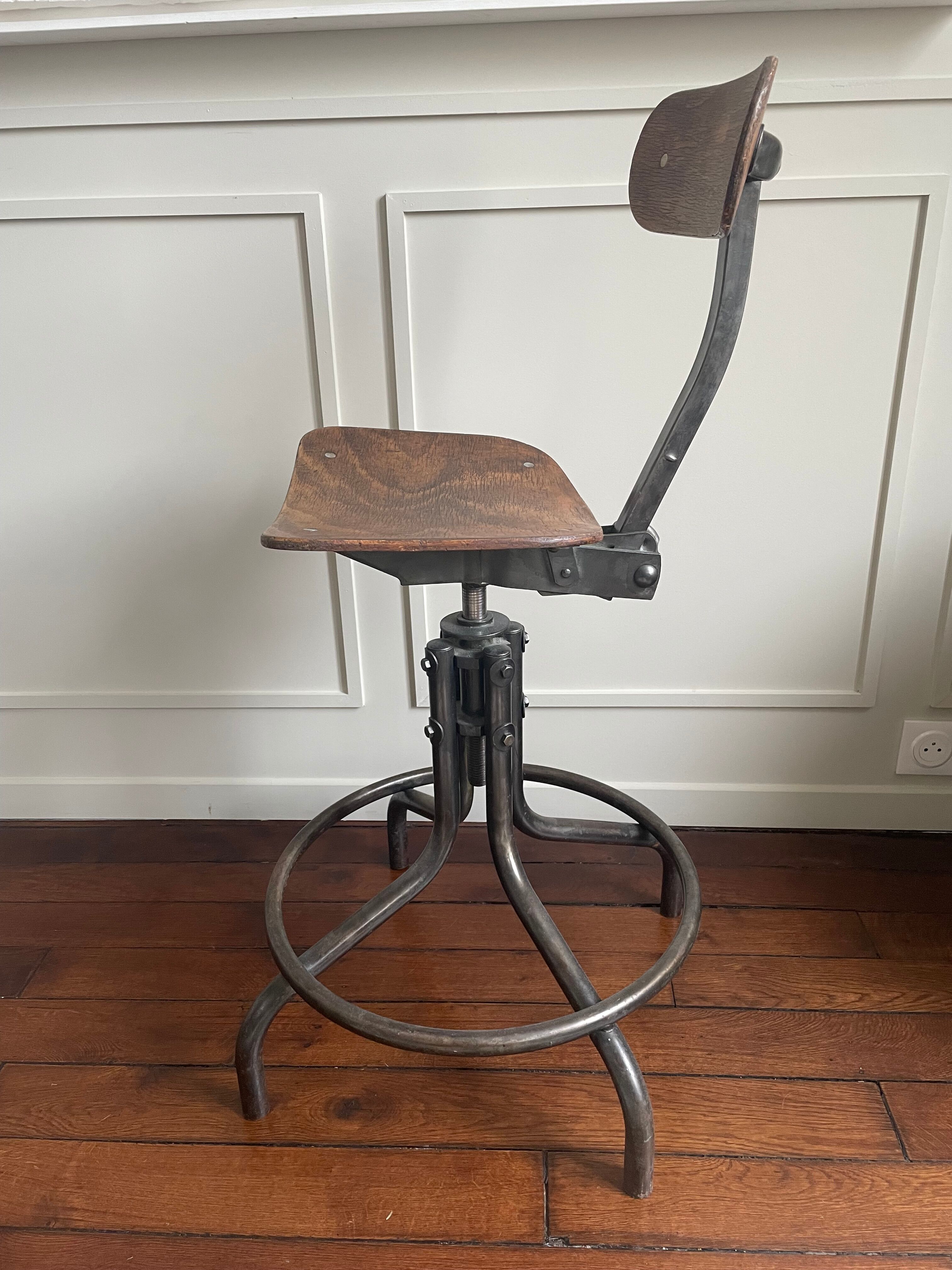 Atelier chair bienaise metal and wood