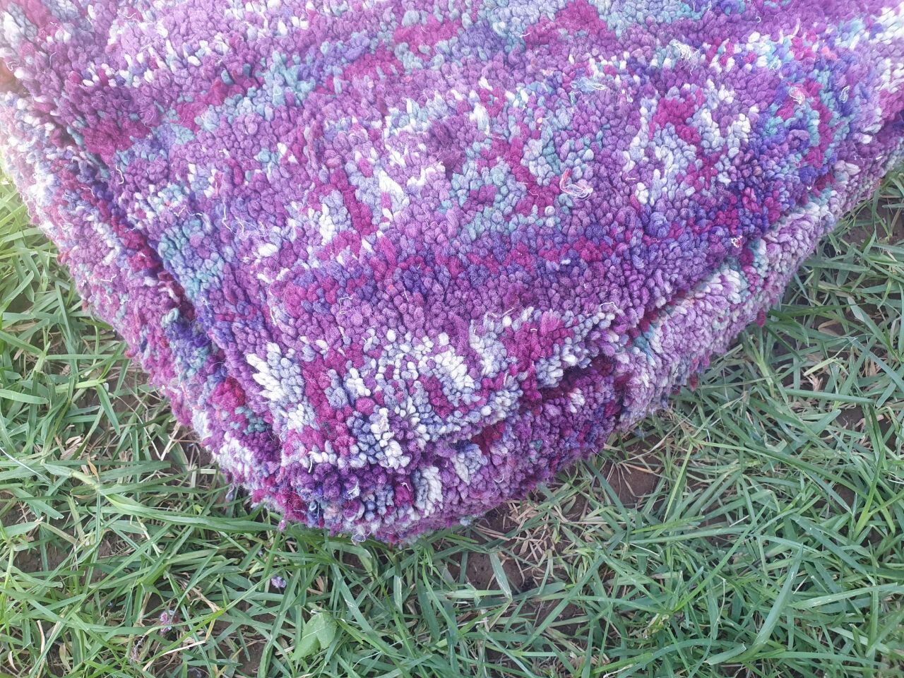 Moroccan carpet pouf