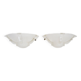 Pair of Ezan style glass wall lights from the 30s and 40s