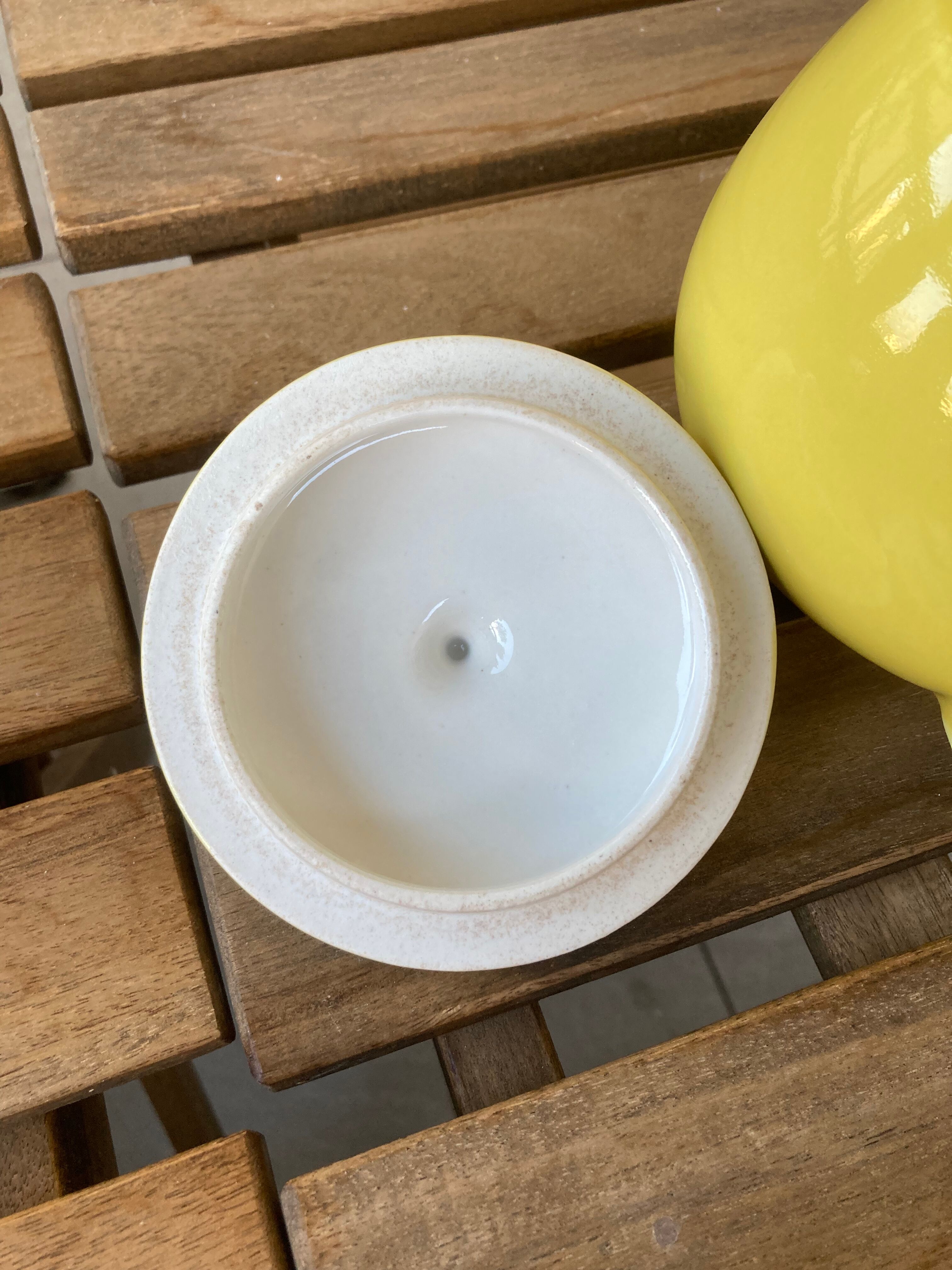 Yellow vintage teapot