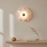 Mid-century iridescent porcelain wall lamp by Goebel for PAN Germany 1970s