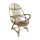 Fauteuil rotin dossier haut