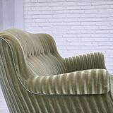 1960s, Danish 2-seater sofa, original furniture velour, beech wood.