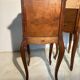 Pair of antique bedside tables with marble top and ceramic niche