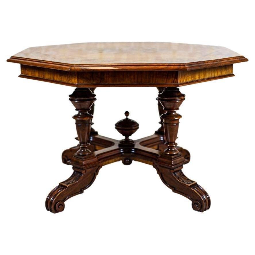 Antique Walnut Center Table, 1890s