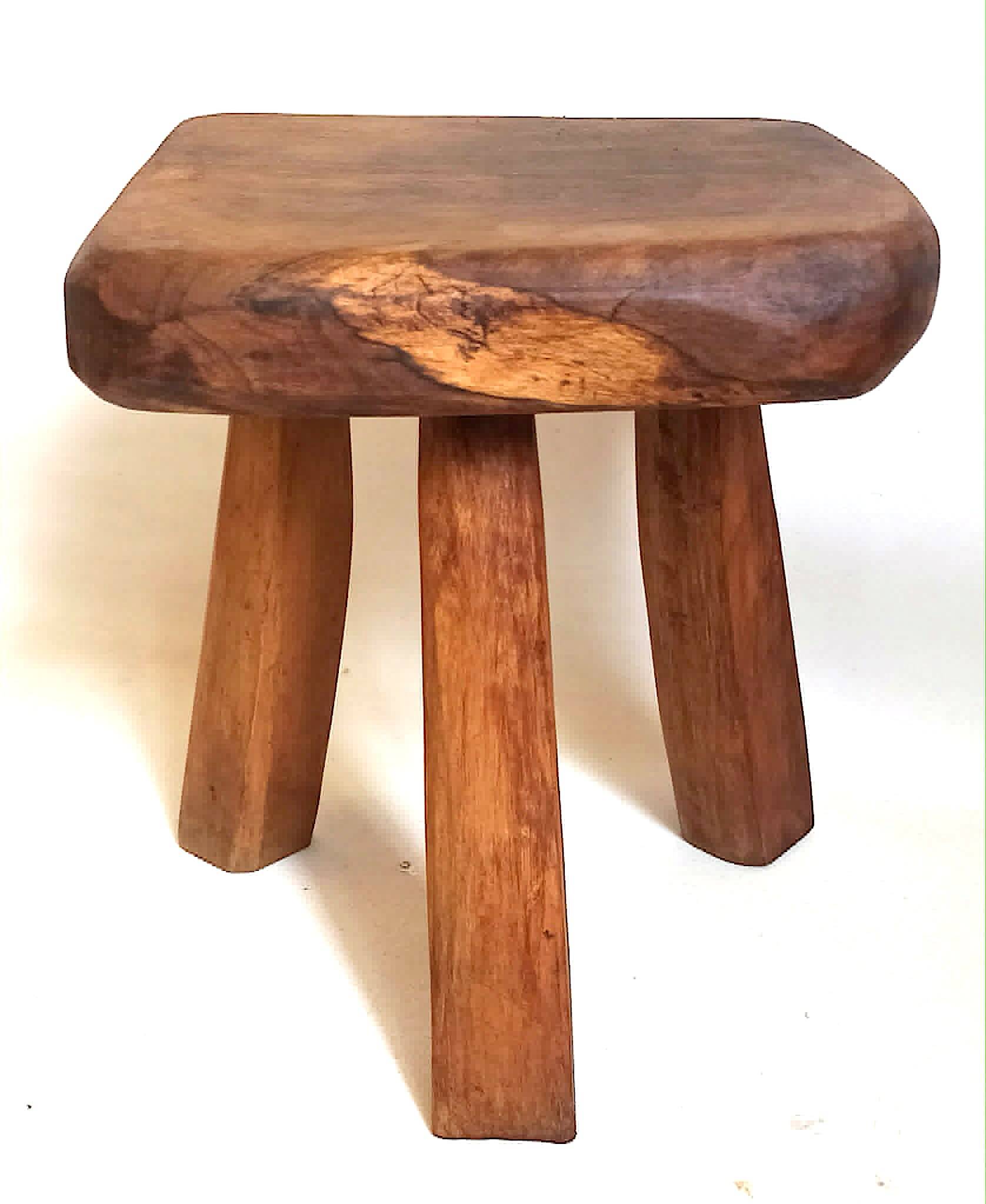 Brutalist tripod stool from the 1960s.