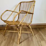 Cubic rattan armchair