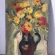 Yellow bouquet, oil on panel signed Guy de Jong.