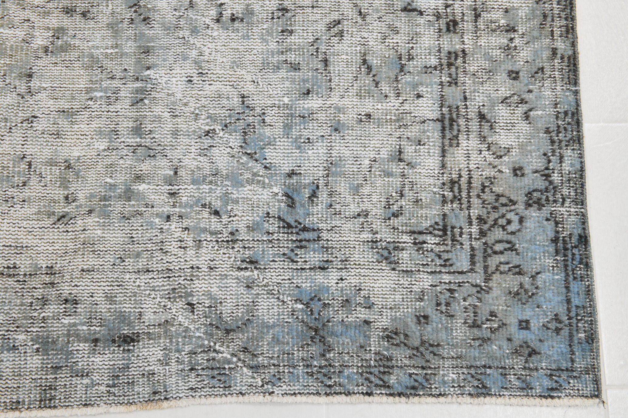 Classic gray & blue vintage rug 300x199cm