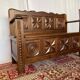 Antique oak carved bank chest – Breton style