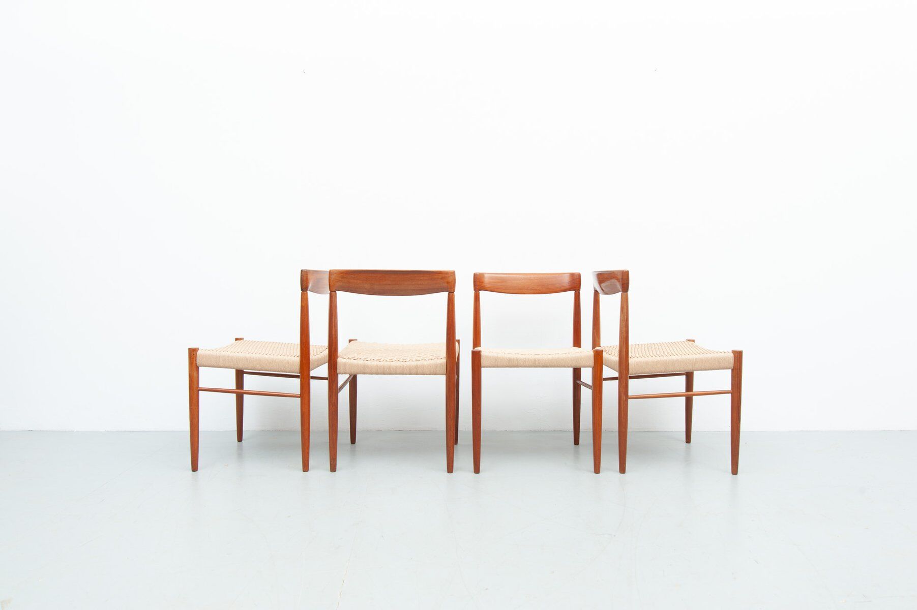 Vintage teak dining chairs by Henry Walter Klein for Bramin, 1960s, set of 4