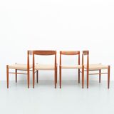 Vintage teak dining chairs by Henry Walter Klein for Bramin, 1960s, set of 4