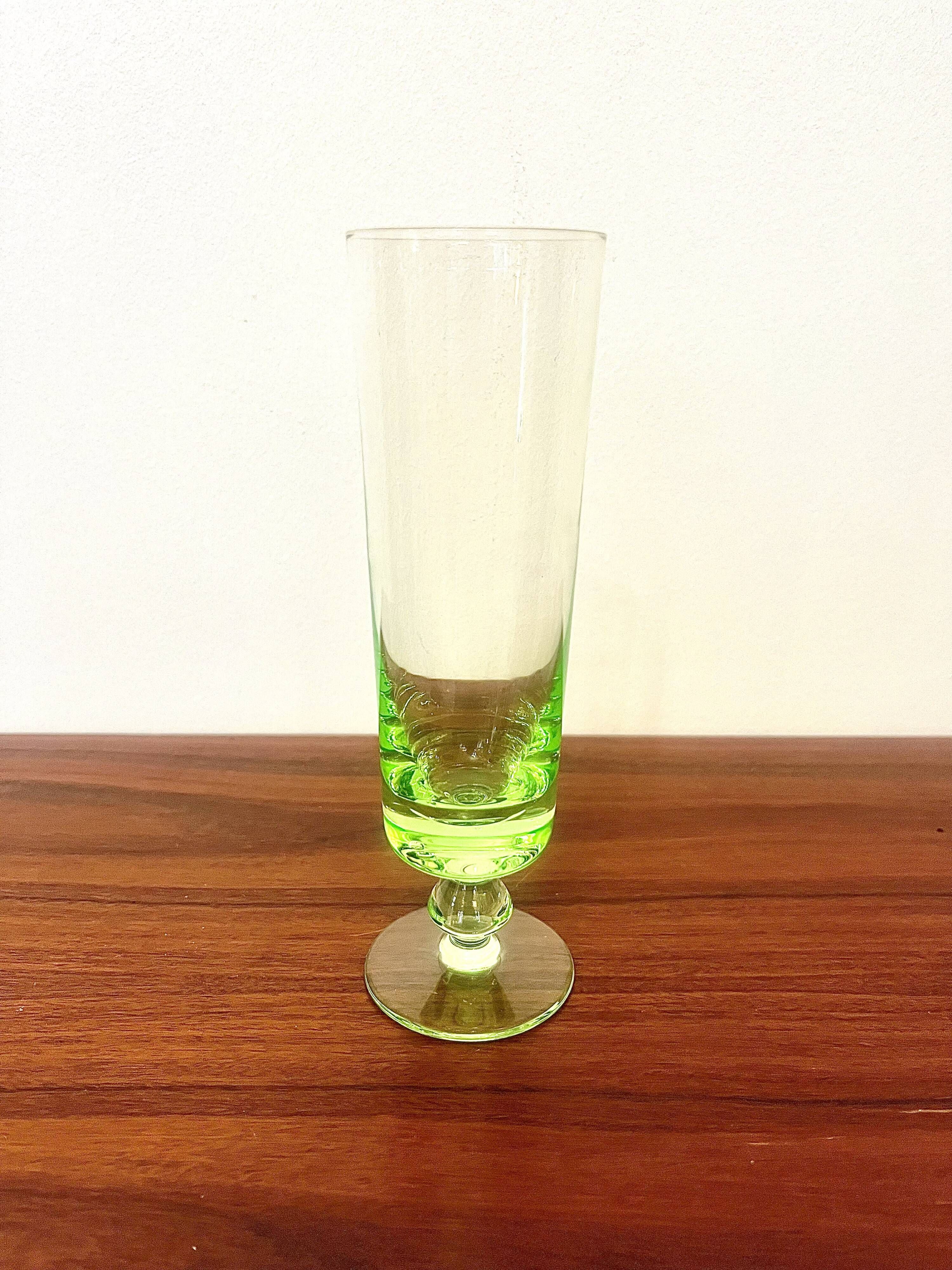 Vintage champagne flutes from the 1970s.