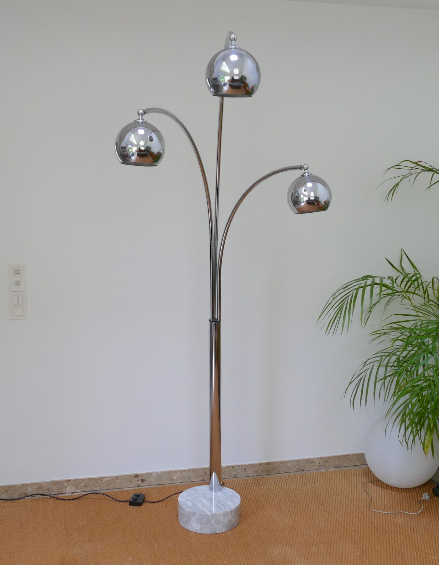 Floor lamp vintage Italian Goffredo Reggiani 1970 "Muguet"