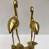 Pair brass 50s herons