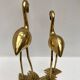 Pair brass 50s herons