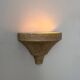 Vintage wall lamp in grainy beige plaster, France 1960