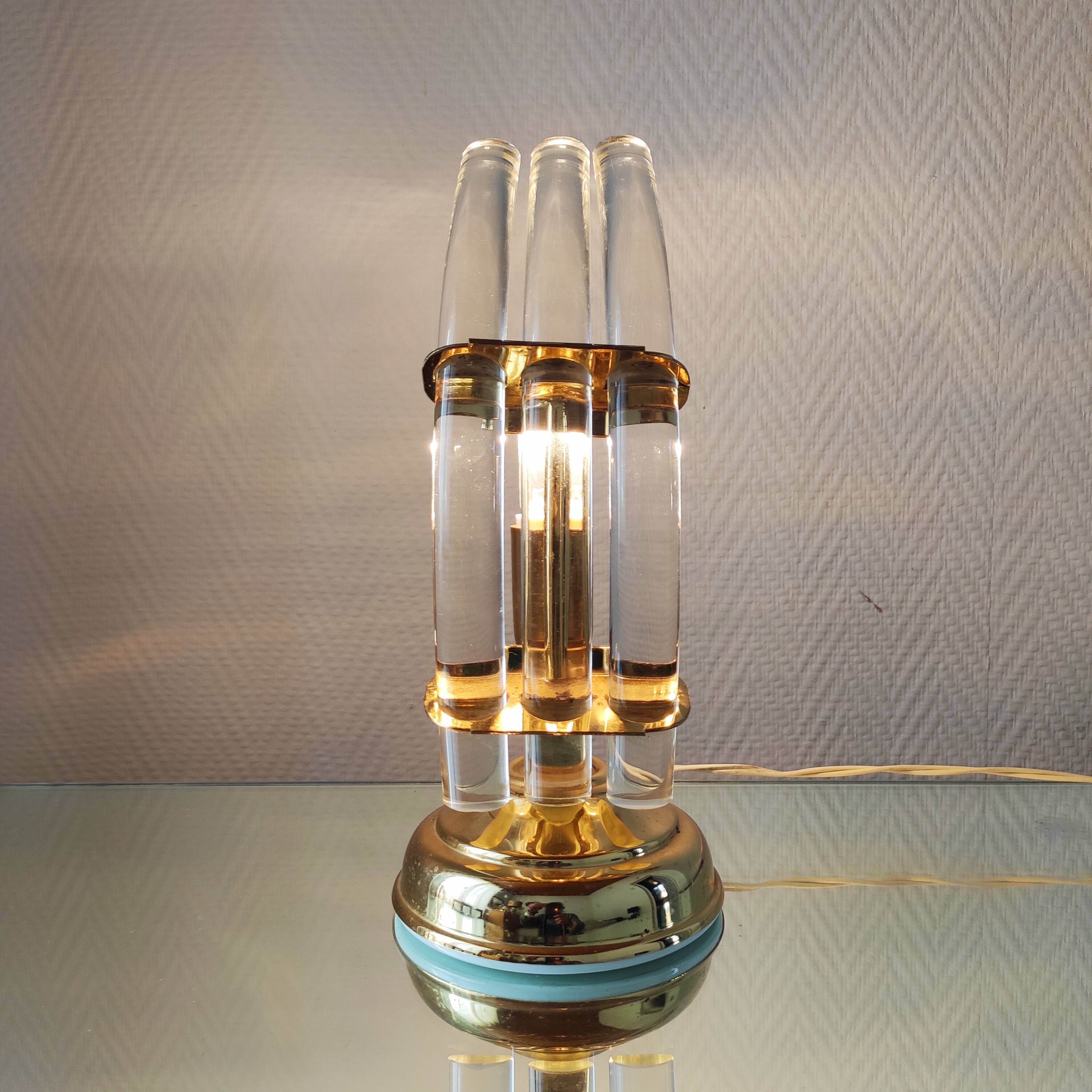 Vintage glass lamp 1970
