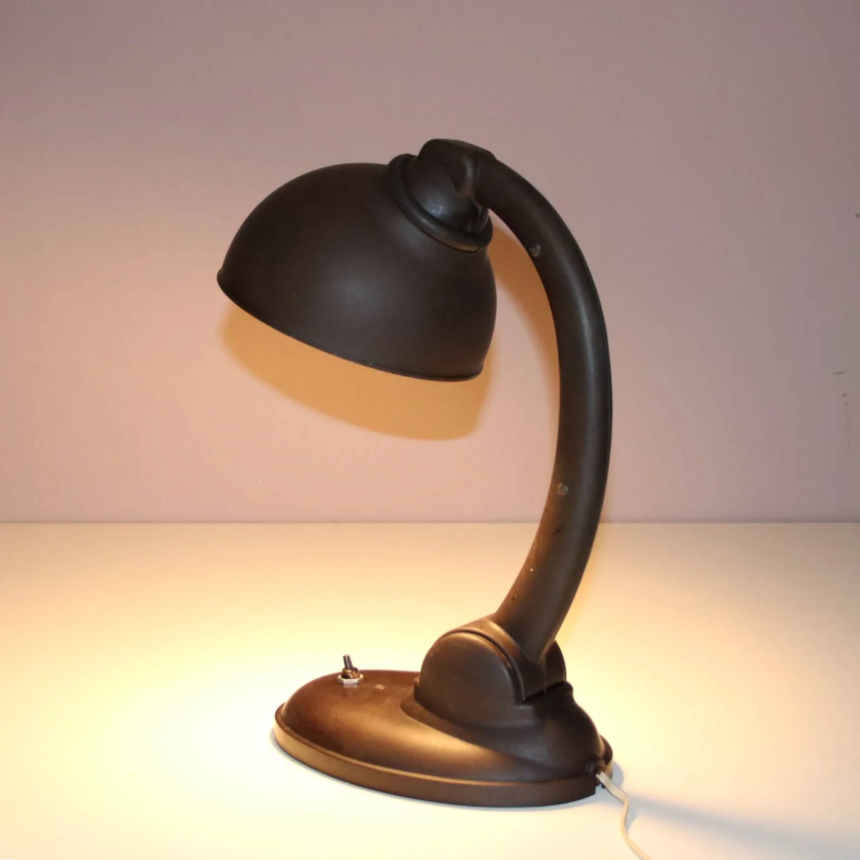 1930s Bakelite desk lamp by Eric Kirkman Cole for ESC, Czech Republic