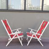 Pair of foldable garden chairs