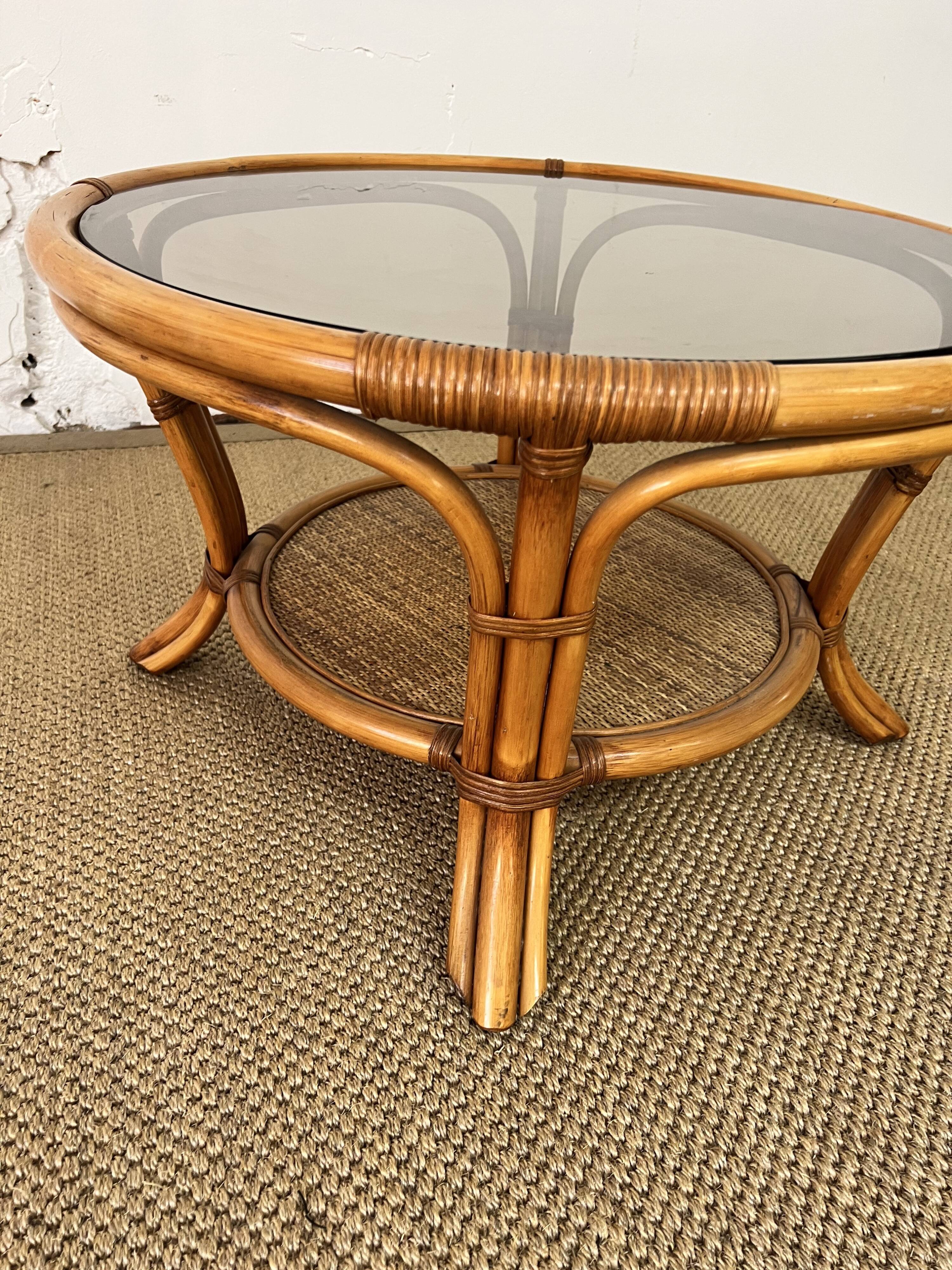 Rattan coffee table