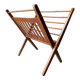 Foldable wooden magazine holder Braakman and Scandinavian vintage Pastoe