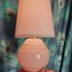 Lampe art déco en verre rose