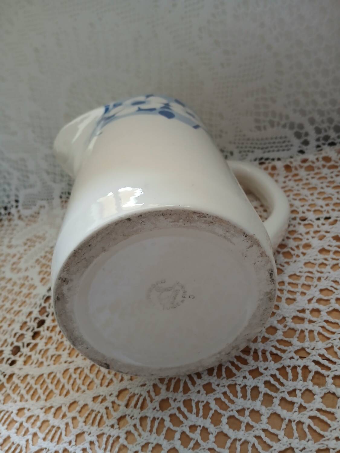 Large antique Saint Amand pitcher