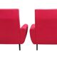 Pair of vintage armchairs with metal legs