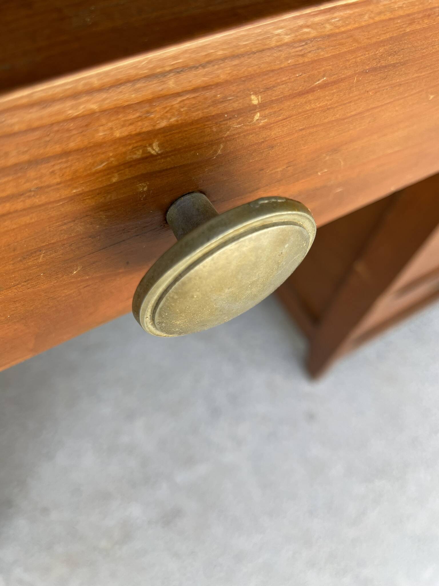 Vintage Desk 1960 / 1970 in Wood with 5 Drawers