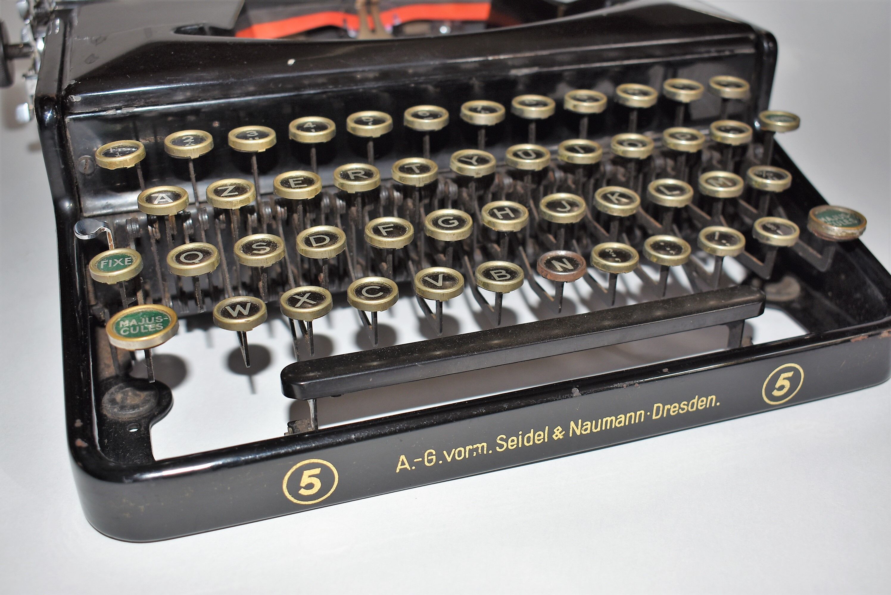 Old typewriter Erika Naumann portable circa 1940
