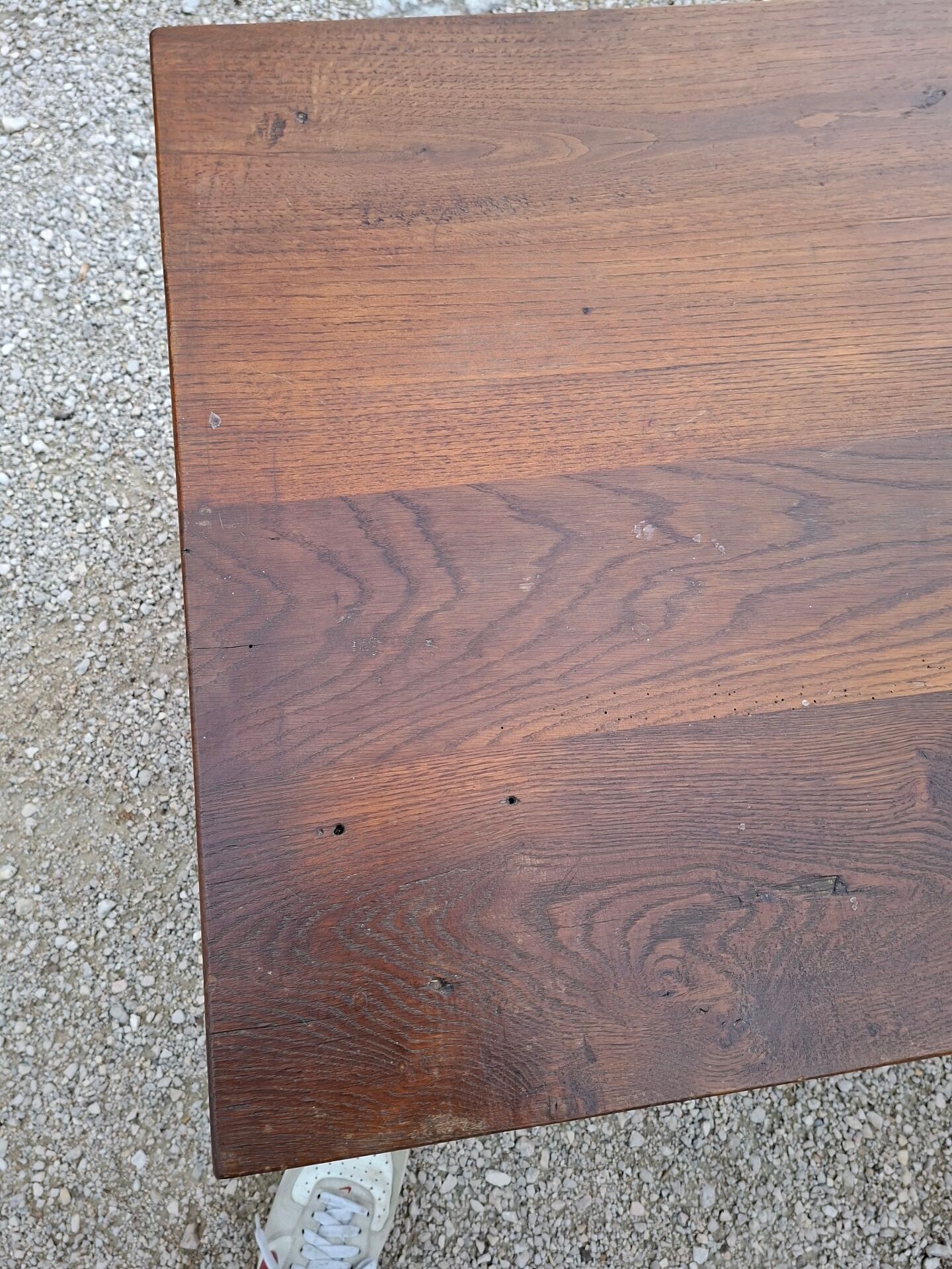 Table basse de ferme rustique ancienne un tiroir -1m42