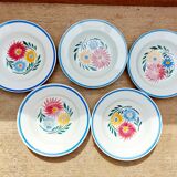 Lot de 5 assiettes creuses HBC Choisy le Roi