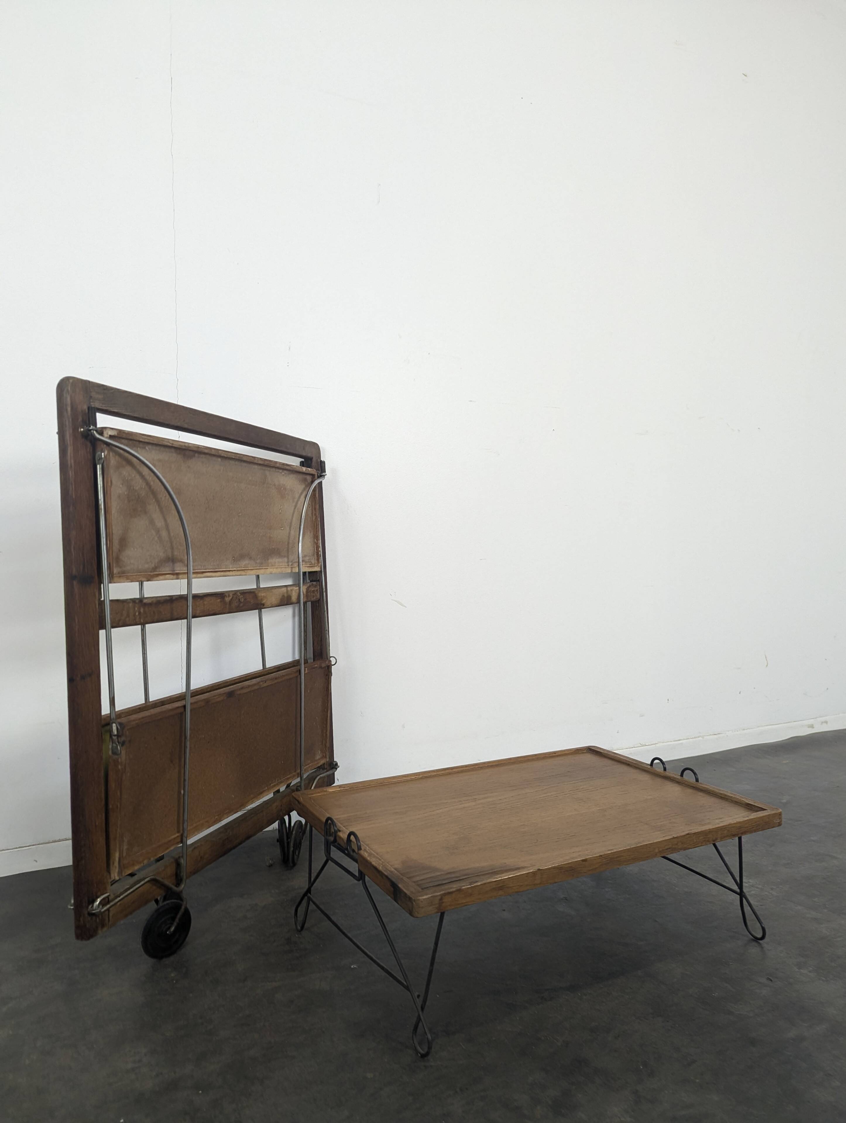 Vintage rolling dessert trolley