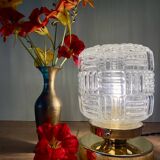 Vintage glass globe table lamp