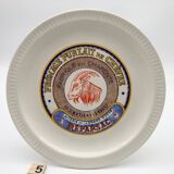 6 cheese plates "Faïence de St-Amand"