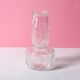 Mid-century Clear Pressed Glass Vase by Adolf Matura / Rosice / 1973