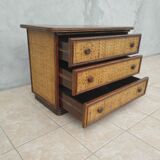 Maugrion vintage rattan dresser