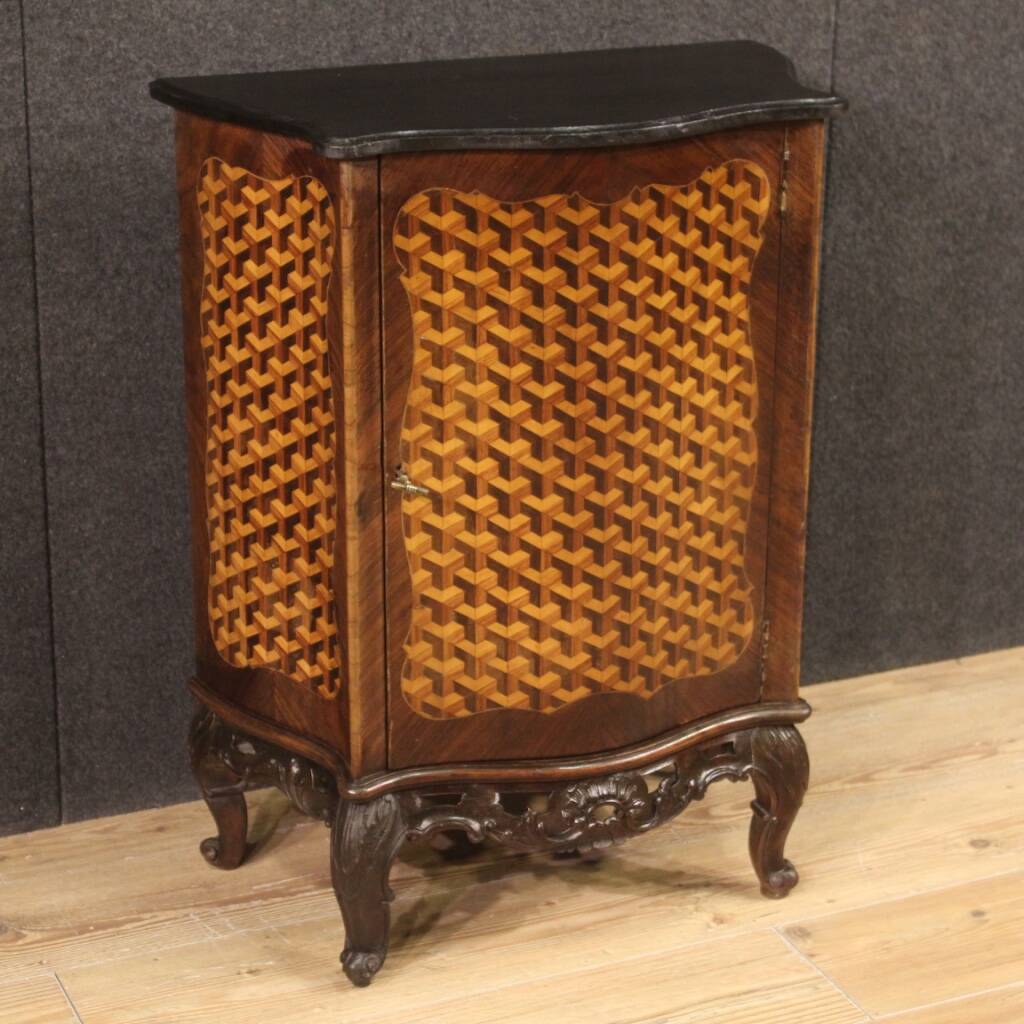 Small French inlaid sideboard from the 20th century