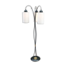3-light lamppost with fabric lampshade