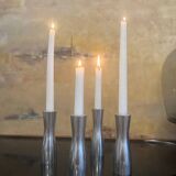 Set of 4 gota erika pekkari candlesticks, Scandinavian, 1990