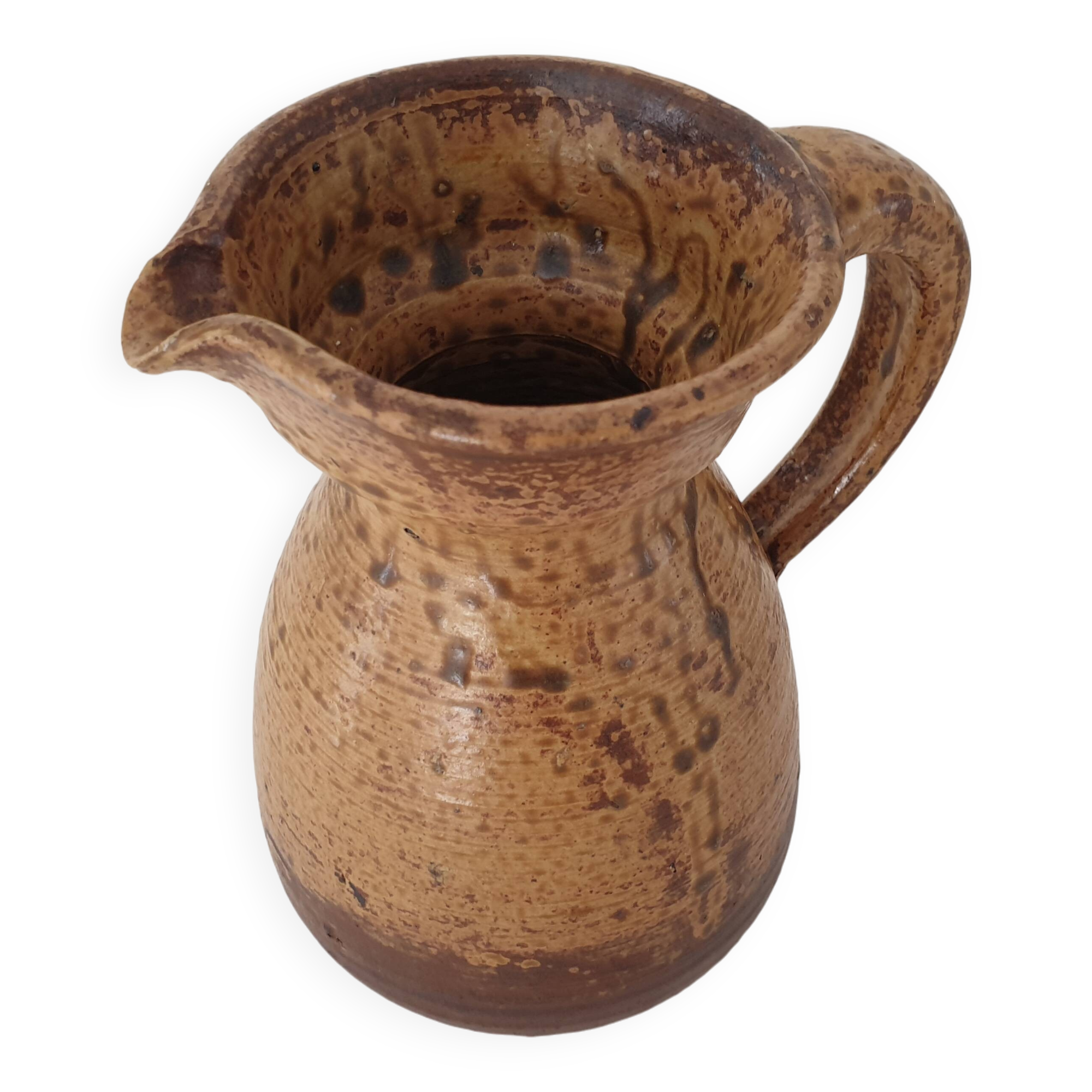 Ceramic pitcher (pyrite stoneware) Signed André Bodin