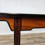 Table à manger extensible de style scandinave en noyer et ébène