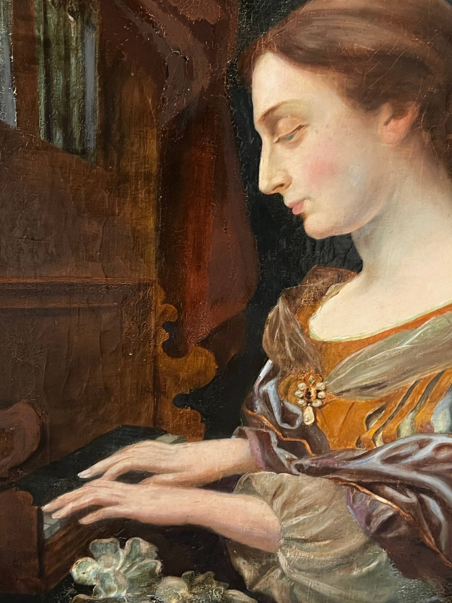 Le tableau « Jeune fille jouant de l’orgue »
