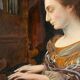 Le tableau « Jeune fille jouant de l’orgue »