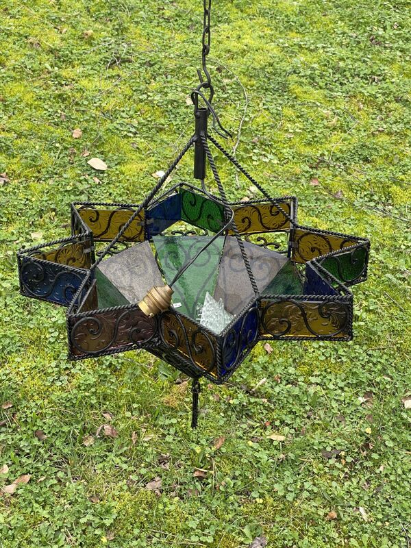 Lustre étoile oriental année 70