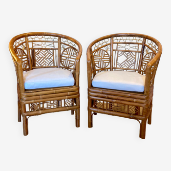 Bamboo armchairs
