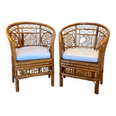 Bamboo armchairs